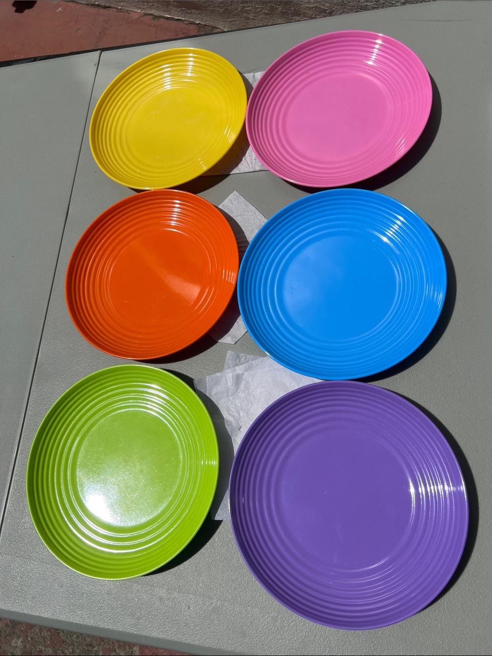 Melange - set of 6 melamine salad plates